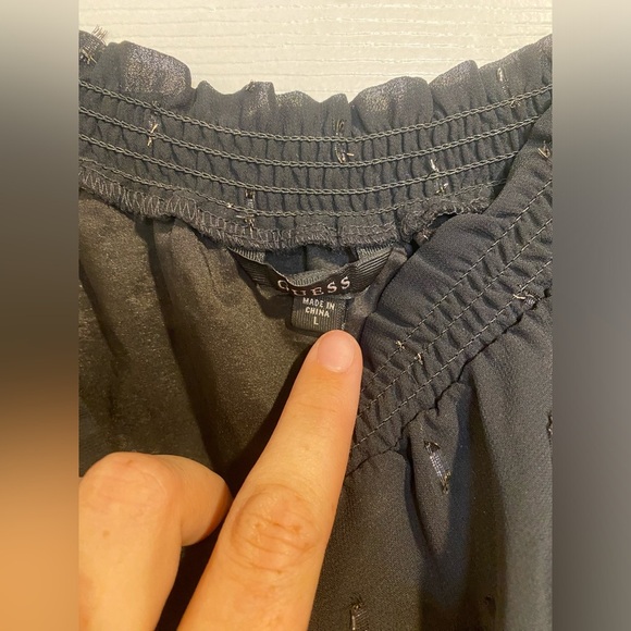 Guess Sheer Black Cut-Out Blouse Size Large - Picture 6 of 10